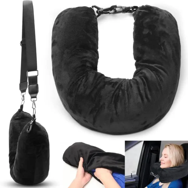 Travel Neck Pillow with Hidden Storage - Image 2